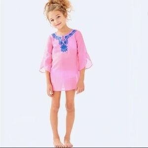 Lilly Pulitzer Mini Piet Pink Sunset Embroidered Cover-Up